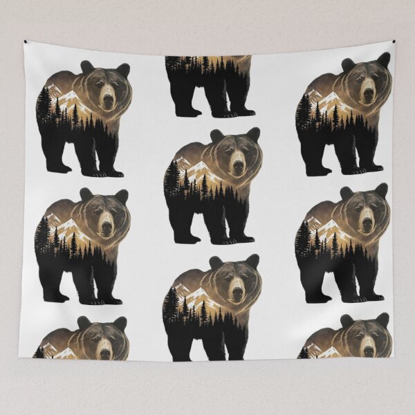 Item preview, Brown Grizzly Bear Tribal Spirit designed and sold by PlanetMarker.