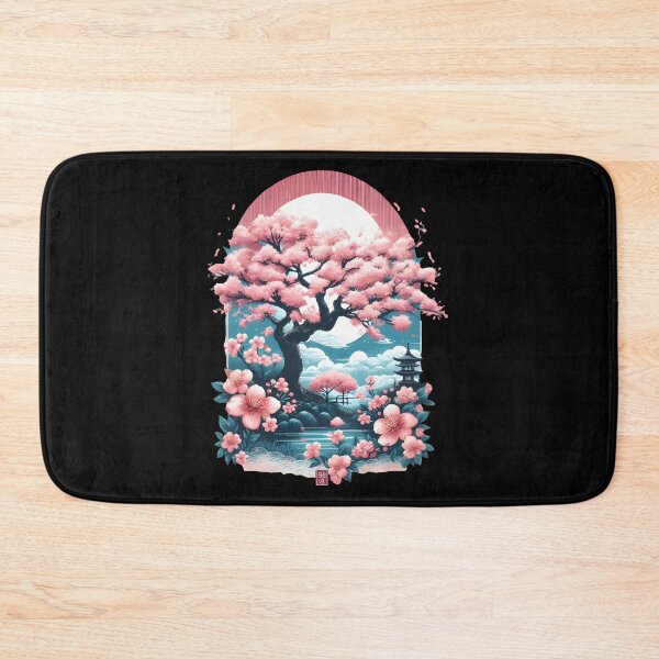Item preview, Blossoming Serenity: A Japanese Cherry Blossom Landscape designed and sold by Designowner.