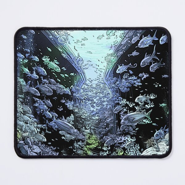 Item preview, Wonderful world of sea & fish - underwater ocean landscape designed and sold by ArtstyleAlchemy.