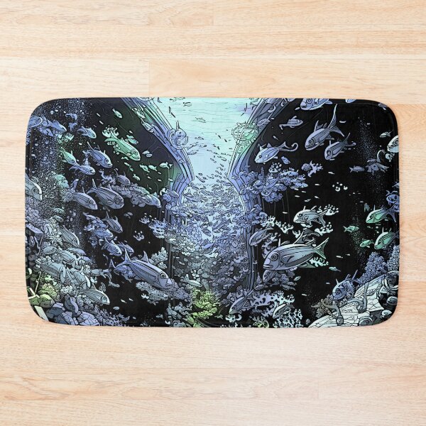 Item preview, Wonderful world of sea & fish - underwater ocean landscape designed and sold by ArtstyleAlchemy.