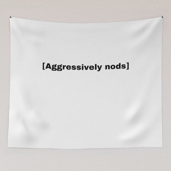 Item preview, Aggressively Nods |Sticker|  designed and sold by SeaNympth.