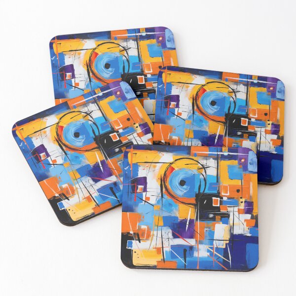 Aperçu de l'œuvre La collection Fiesta - Art moderne vibrant, design géométrique excentrique abstrait audacieux créée et vendue par NortonArt.