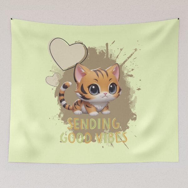 Item preview, Little cat in a tiger look designed and sold by Ecmoprints.