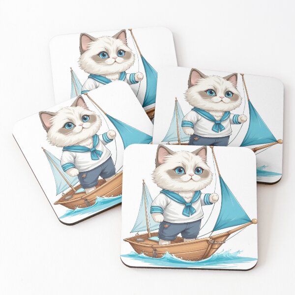 Item preview, a cute Ragdoll and Sailboat designed and sold by chathai.