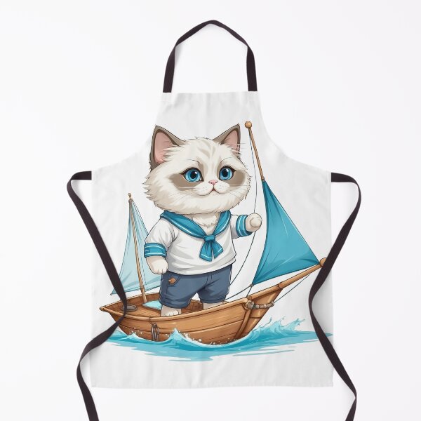 Item preview, a cute Ragdoll and Sailboat designed and sold by chathai.