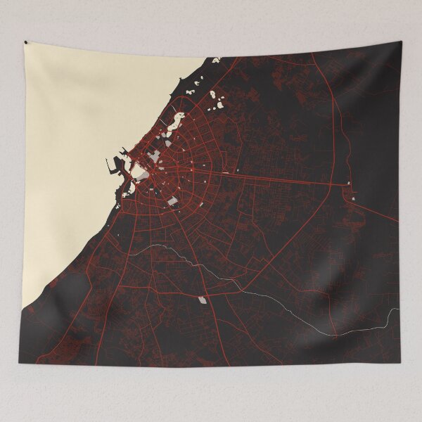Item preview, Benghazi City Map of Cyrenaica, Libya - Vector designed and sold by deMAP.