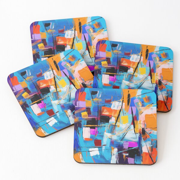 Aperçu de l'œuvre La collection Fiesta - Art moderne vibrant, design géométrique excentrique abstrait audacieux créée et vendue par NortonArt.