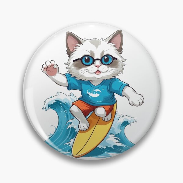 Item preview, a cute Ragdoll cat  Surfing designed and sold by chathai.