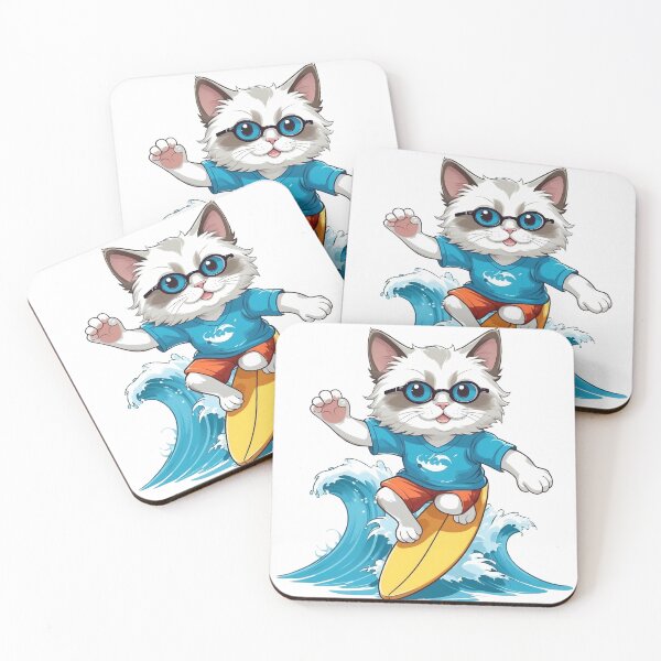 Item preview, a cute Ragdoll cat  Surfing designed and sold by chathai.