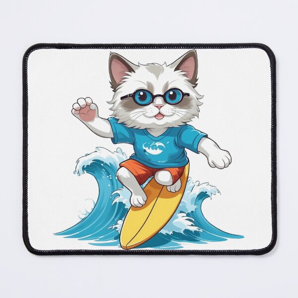 Item preview, a cute Ragdoll cat Surfing designed and sold by chathai.