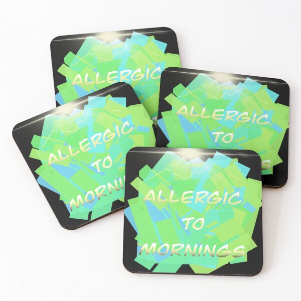Item preview, Allergic to mornings designed and sold by Flowersonstuff.