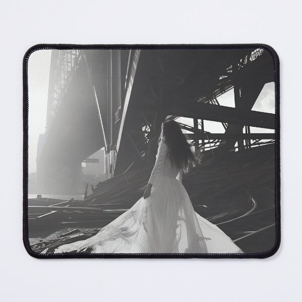 Item preview, Veiled Silhouettes: A Bridal Elegance Amidst Industrial Giants designed and sold by oanaunciuleanu.