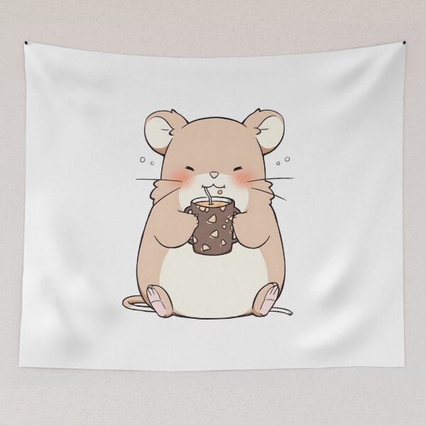 Item preview, Hamster drinks cheese coffee designed and sold by WitoonShop.