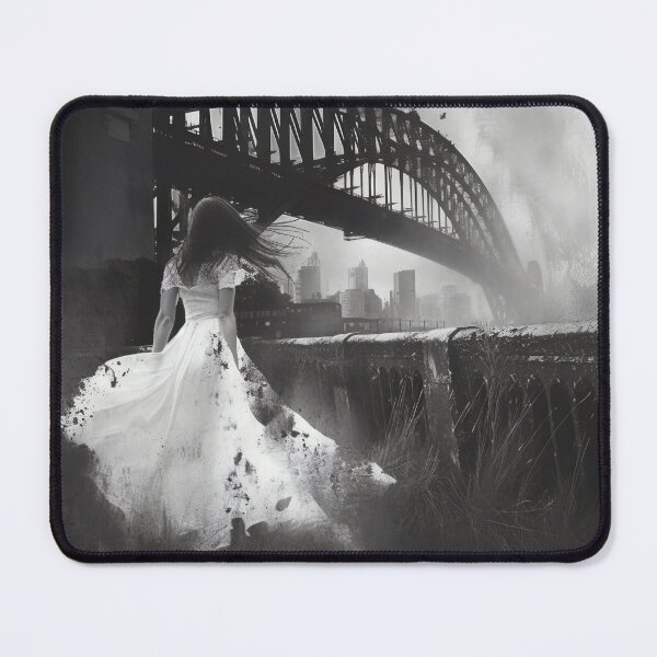 Item preview, Veiled Silhouettes: A Bridal Elegance Amidst Industrial Giants designed and sold by oanaunciuleanu.