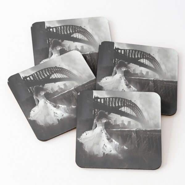 Item preview, Veiled Silhouettes: A Bridal Elegance Amidst Industrial Giants designed and sold by oanaunciuleanu.