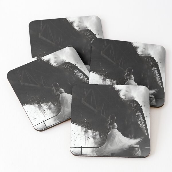 Item preview, Veiled Silhouettes: A Bridal Elegance Amidst Industrial Giants designed and sold by oanaunciuleanu.