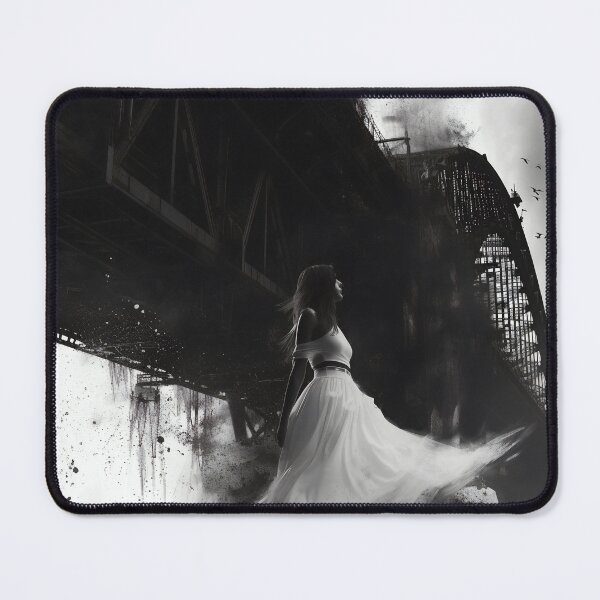 Item preview, Veiled Silhouettes: A Bridal Elegance Amidst Industrial Giants designed and sold by oanaunciuleanu.