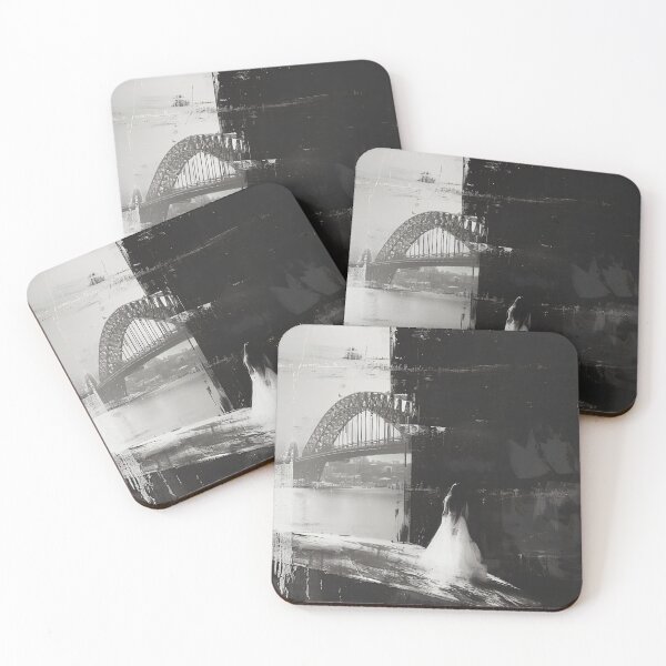 Item preview, Veiled Silhouettes: A Bridal Elegance Amidst Industrial Giants designed and sold by oanaunciuleanu.