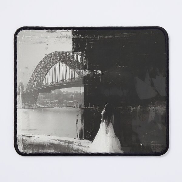 Item preview, Veiled Silhouettes: A Bridal Elegance Amidst Industrial Giants designed and sold by oanaunciuleanu.