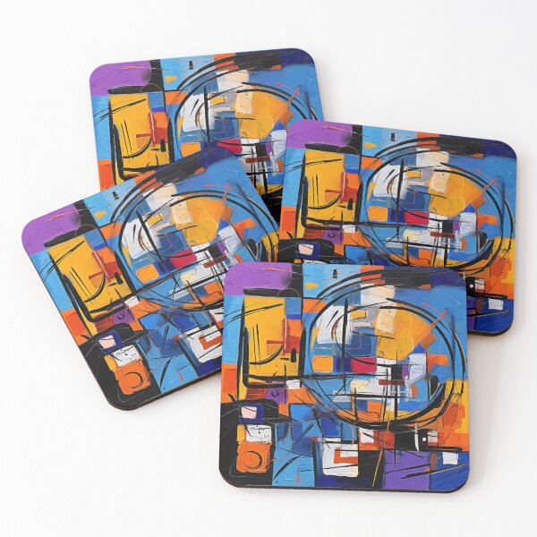 Aperçu de l'œuvre La collection Fiesta - Art moderne vibrant, design géométrique excentrique abstrait audacieux créée et vendue par NortonArt.