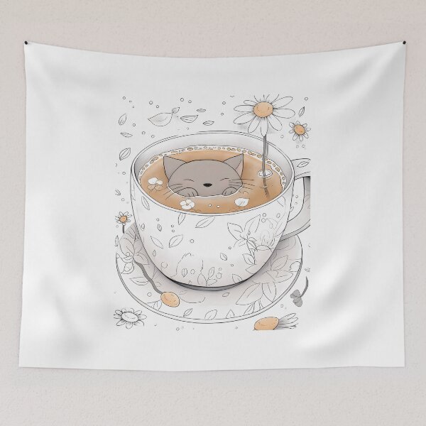 Item preview, Kitten soaking in tea designed and sold by WitoonShop.