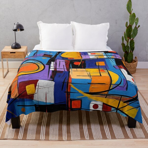 Aperçu de l'œuvre La collection Fiesta - Art moderne vibrant, design géométrique excentrique abstrait audacieux créée et vendue par NortonArt.