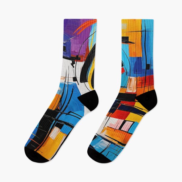Aperçu de l'œuvre La collection Fiesta - Art moderne vibrant, design géométrique excentrique abstrait audacieux créée et vendue par NortonArt.