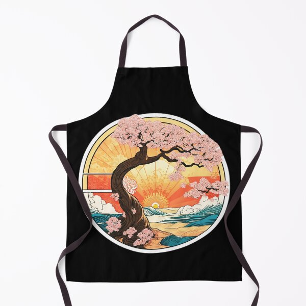Item preview, Pink Blossom Tree on the Beach with Ocean Waves and Hawaiian Orchids designed and sold by NautiChic.