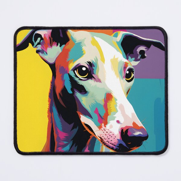 Item preview, greyhound dog portraits drawing. animal colorful. Animal throw pillow.  designed and sold by formform.