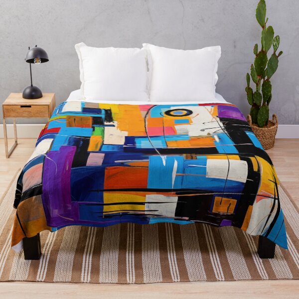 Aperçu de l'œuvre La collection Fiesta - Art moderne vibrant, design géométrique excentrique abstrait audacieux créée et vendue par NortonArt.