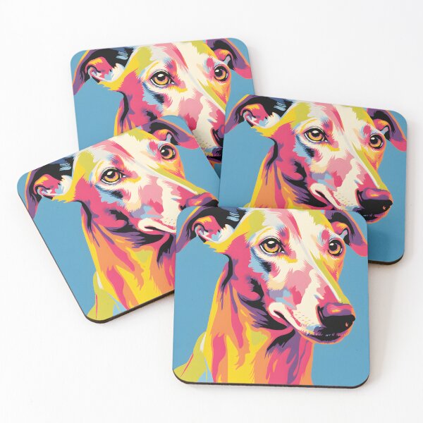 Item preview, greyhound dog portraits drawing. animal colorful. Animal throw pillow.  designed and sold by formform.