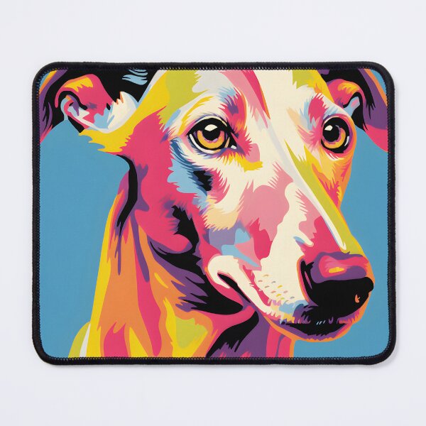 Item preview, greyhound dog portraits drawing. animal colorful. Animal throw pillow.  designed and sold by formform.