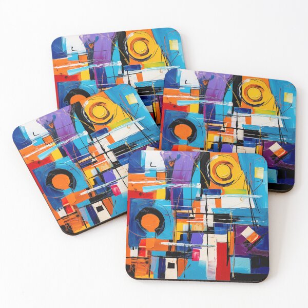 Item preview, The Fiesta Collection - Vibrant Modern Art Bold Abstract Eccentric geometric Design  designed and sold by NortonArt.