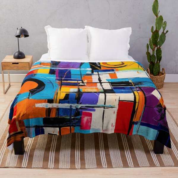 Aperçu de l'œuvre La collection Fiesta - Art moderne vibrant, design géométrique excentrique abstrait audacieux créée et vendue par NortonArt.