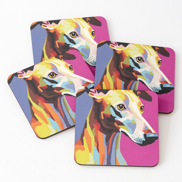 Item preview, greyhound dog portraits drawing. animal colorful. Animal throw pillow.  designed and sold by formform.