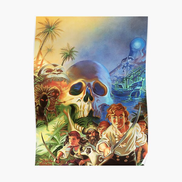 Le secret de Monkey Island 1 (contraste élevé) Poster