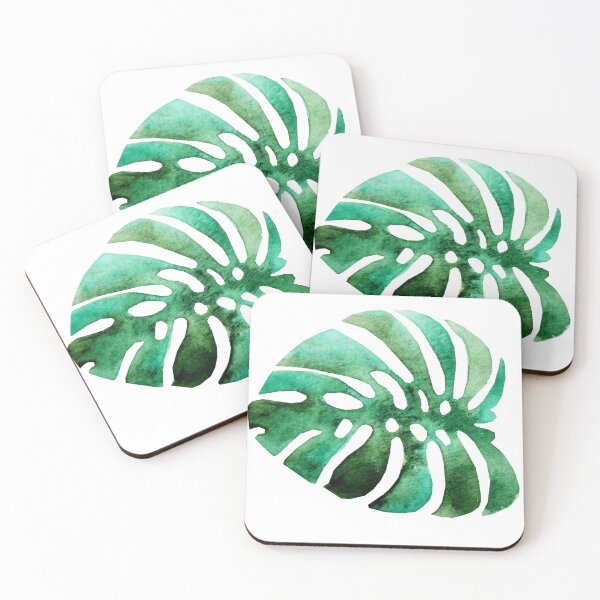 Item preview, water color monstera leaf designed and sold by supervibesonly.
