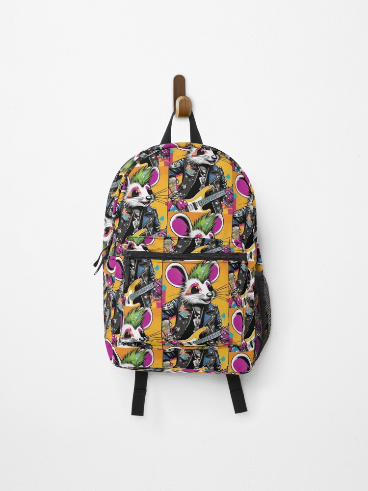 Thumbnail 1 of 3, Backpack, Punk Mouse Paul designed and sold by BubbleTextBox.
