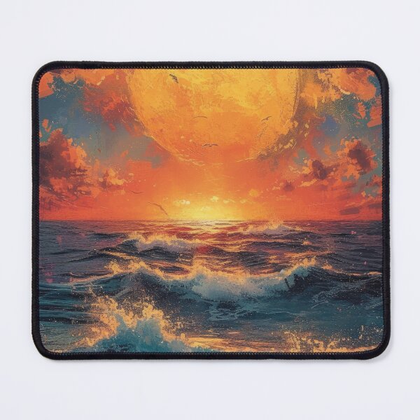 Item preview, Maritime moon waves sea ocean designed and sold by ArtHouseNiklas.