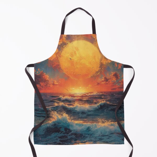 Item preview, Maritime moon waves sea ocean designed and sold by ArtHouseNiklas.