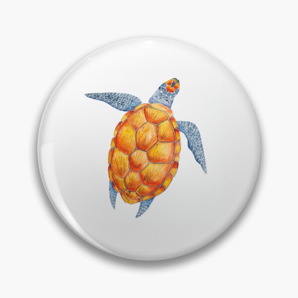 Item preview, sea turtle water color designed and sold by supervibesonly.