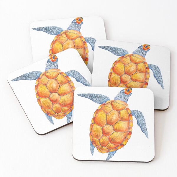 Item preview, sea turtle water color designed and sold by supervibesonly.