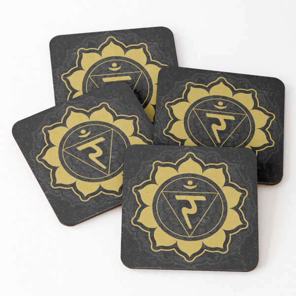 Item preview, Solar Plexus Chakra Mandala - Coal + Saffron designed and sold by Irene Estelle.