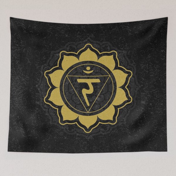 Item preview, Solar Plexus Chakra Mandala - Coal + Saffron designed and sold by Irene Estelle.