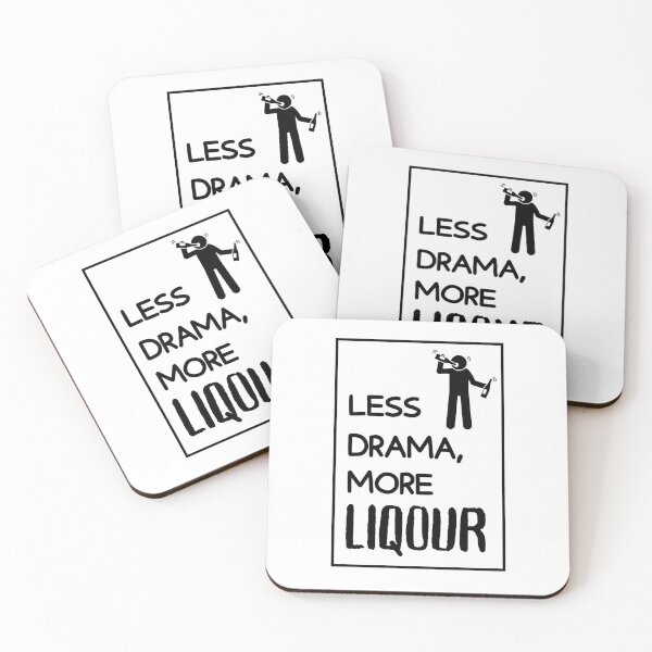 Item preview, Less Drama more Liquor Funny Alcohol designed and sold by mkzmerch.