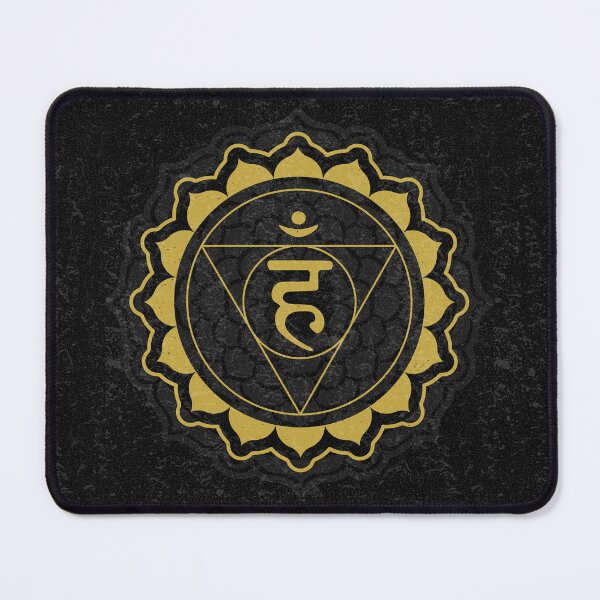 Item preview, Throat Chakra Mandala - Coal + Saffron designed and sold by Irene Estelle.