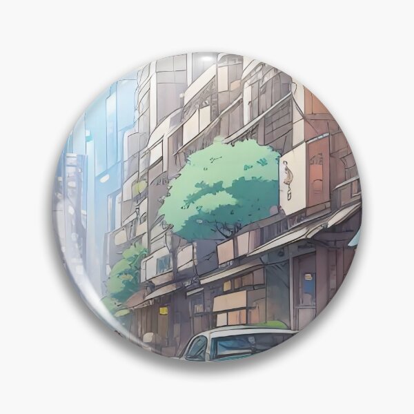 Item preview, Sunny Day in a Bustling Urban Landscape designed and sold by ArtComixHaven.