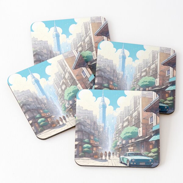 Item preview, Sunny Day in a Bustling Urban Landscape designed and sold by ArtComixHaven.
