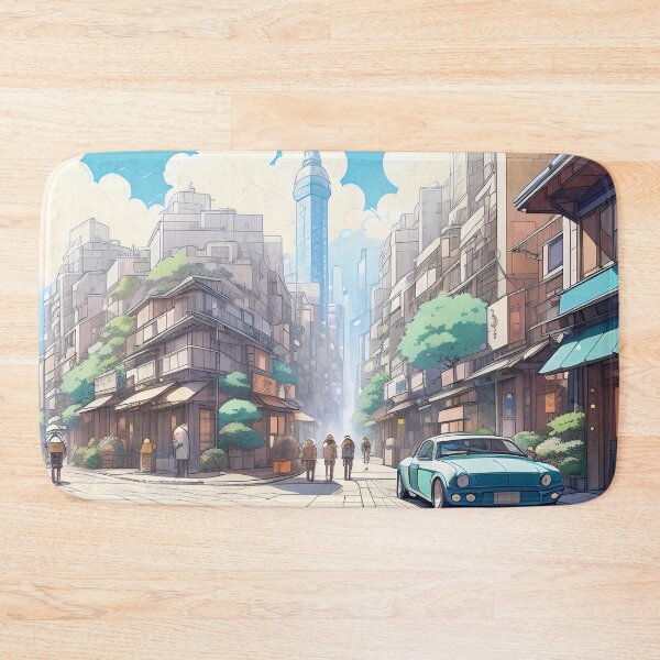 Item preview, Sunny Day in a Bustling Urban Landscape designed and sold by ArtComixHaven.