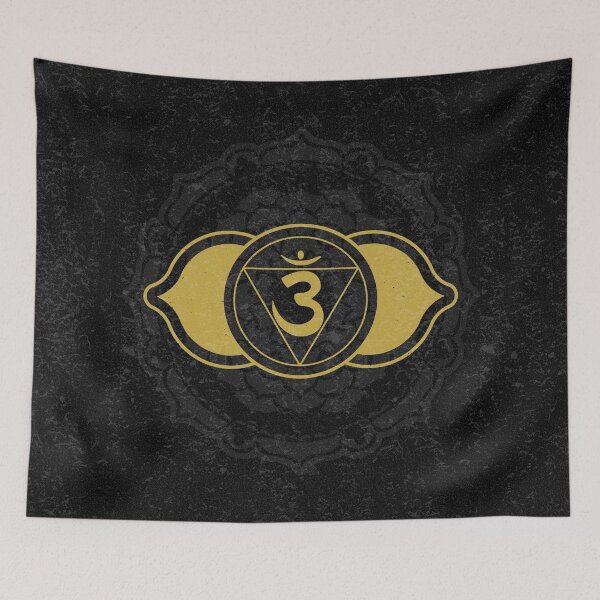 Item preview, Third Eye Chakra Mandala - Coal + Saffron designed and sold by Irene Estelle.